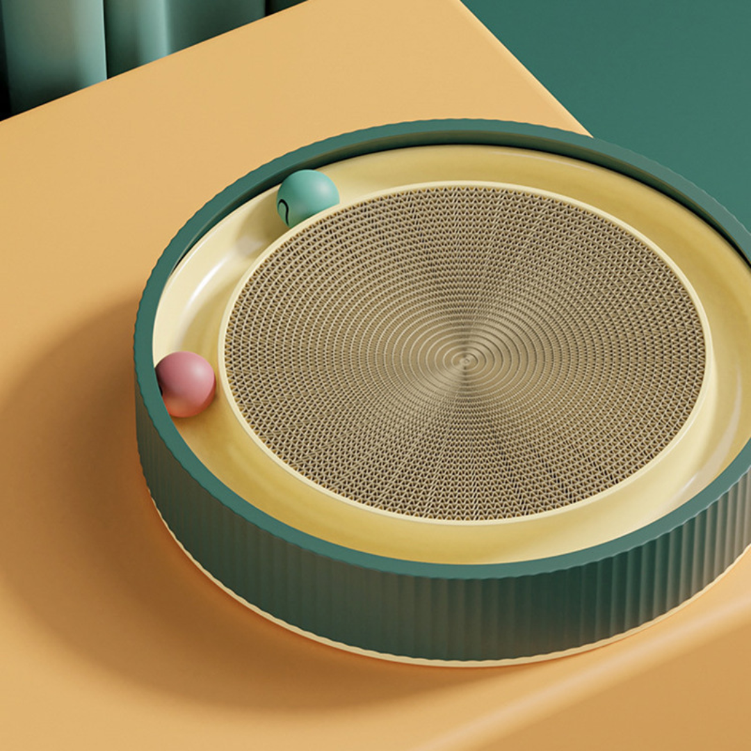 Interactive Cat Toy with Rolling Ball Tracks for Endless Fun