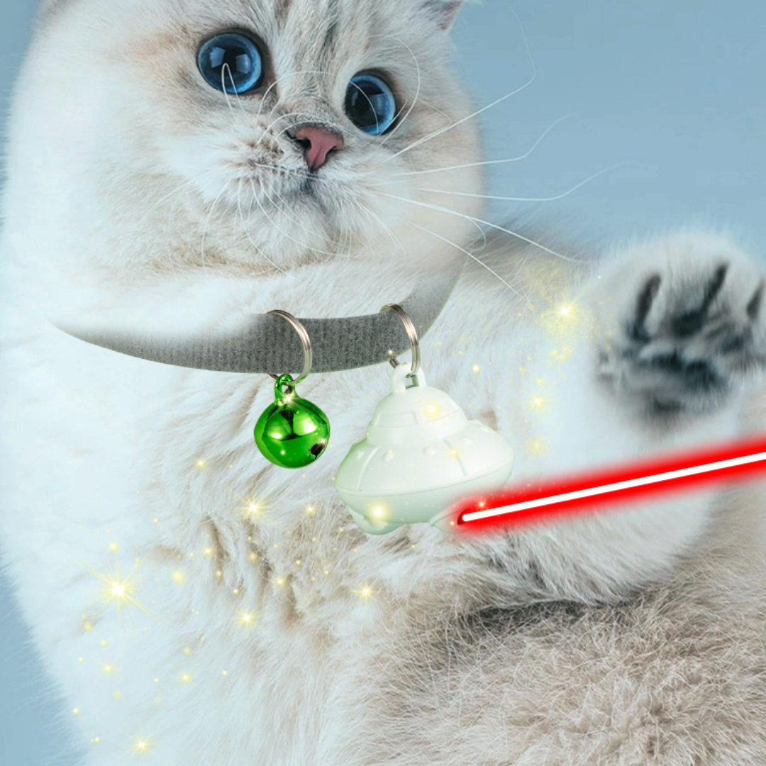 Interactive UFO Cat Toy with Laser Light Fun