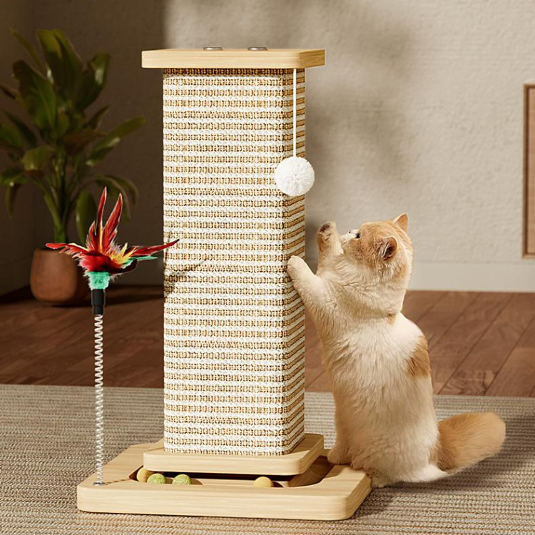 Durable Cat Scratching Post Toy for Fun Playtime