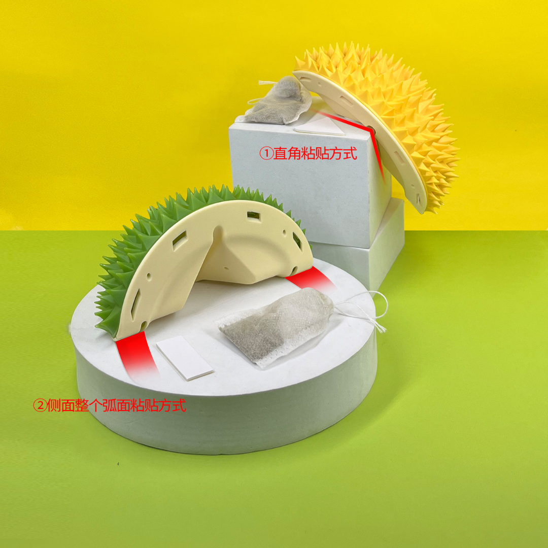 Interactive Durian Cat Groomer Brush with Catnip
