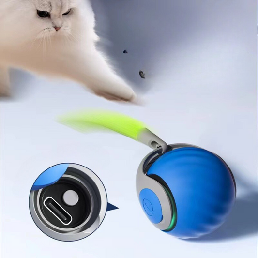 Interactive LED Rolling Ball Toy for Active Pets
