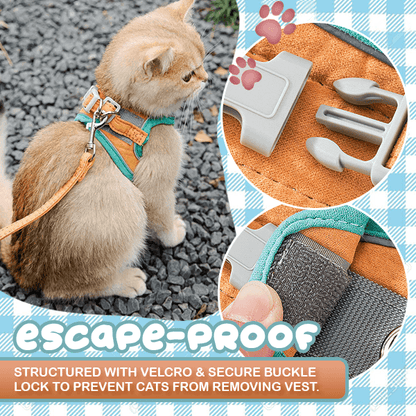 Durable Cat Vest Harness Leash Set for Safe Outdoor Adventures
