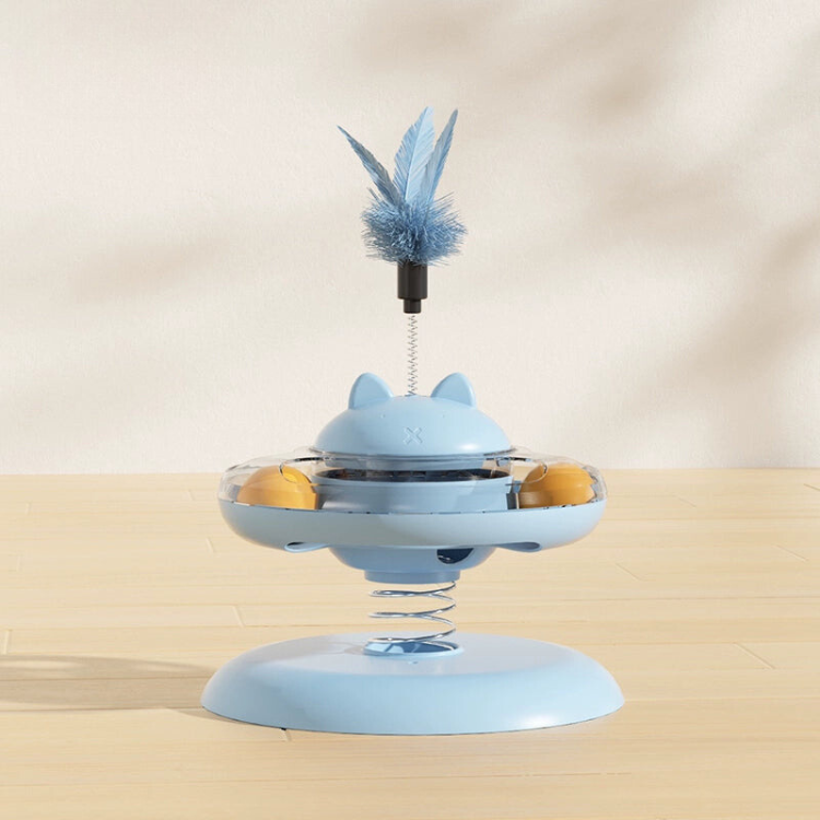 Interactive Cat Toy: Food Leaking Turntable for Fun Play