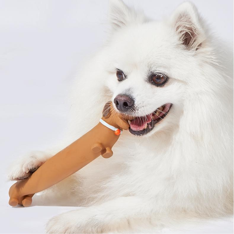 Durable Dachshund Dog Toy with Squeaker - Fun for Playtime!