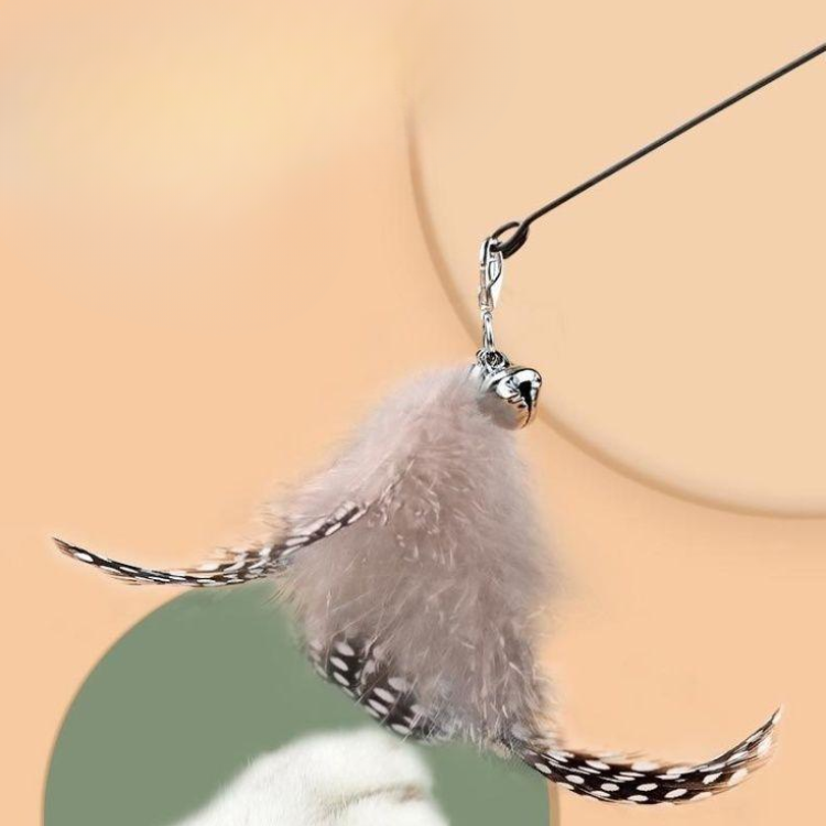 Interactive Cat Toy: Feather Teaser Wand for Endless Fun