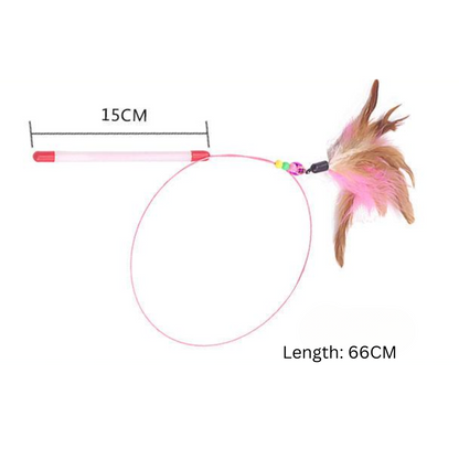 Interactive Cat Toy: Fun Feather Teaser for Playtime