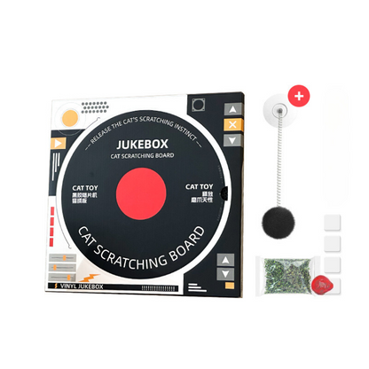 Interactive Record Player Cat Scratching Board - Fun Pet Accessory