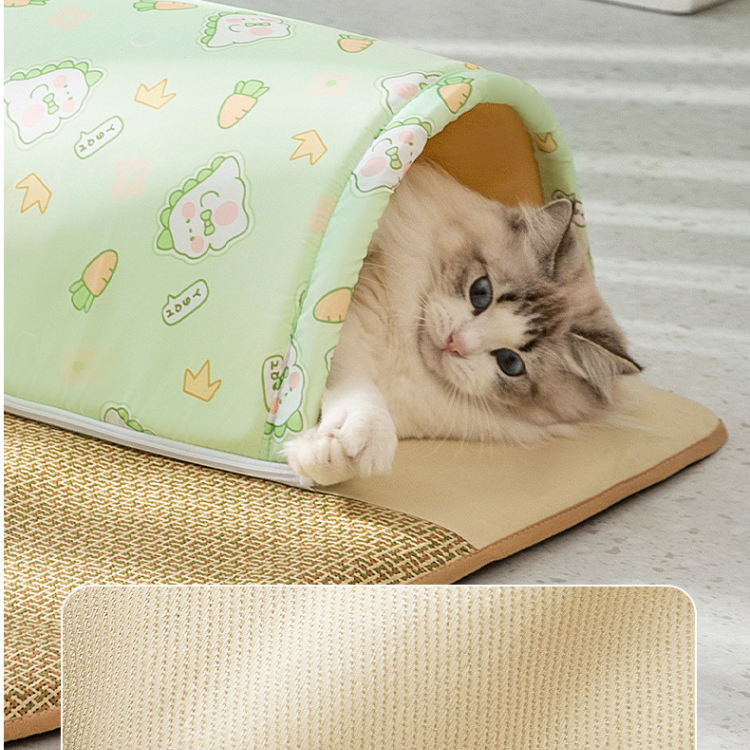 Interactive Double-Opening Cat Tunnel Scratcher Bed