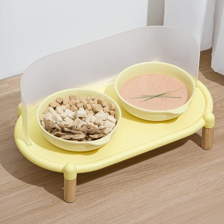 Elevated Anti-Splash Ceramic Cat Bowl for Mess-Free Dining