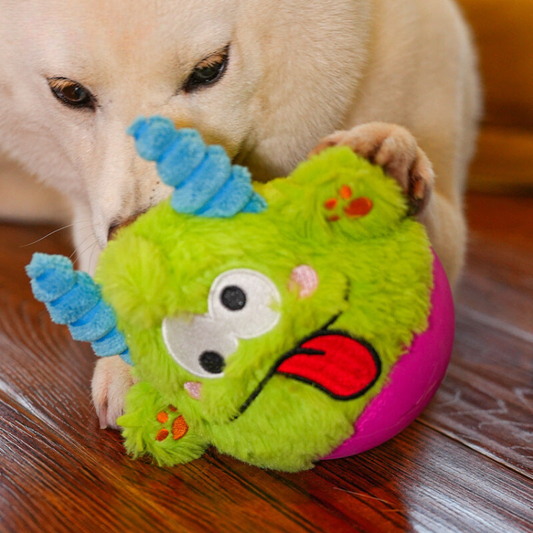 Interactive Plush Dog Toy with Squeaky Sound for Fun Play