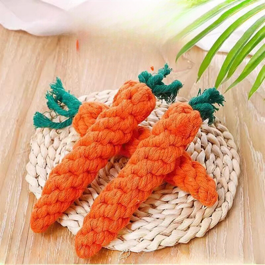 Durable Dog Toy: Interactive Carrot Knot for Chewing Fun