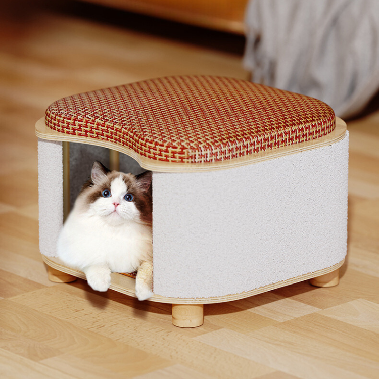 Durable Multi-Functional Cat House & Scratching Stool