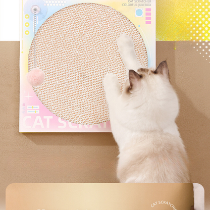 Interactive Record Player Cat Scratching Board - Fun Pet Accessory