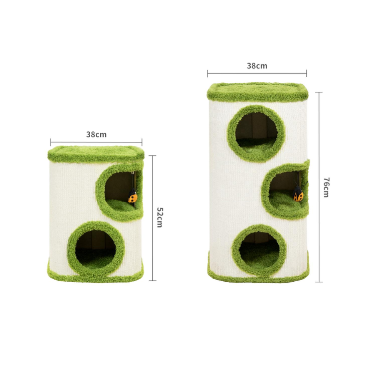 Durable Multi-Layer Cat Tree Condo with Sisal Toys