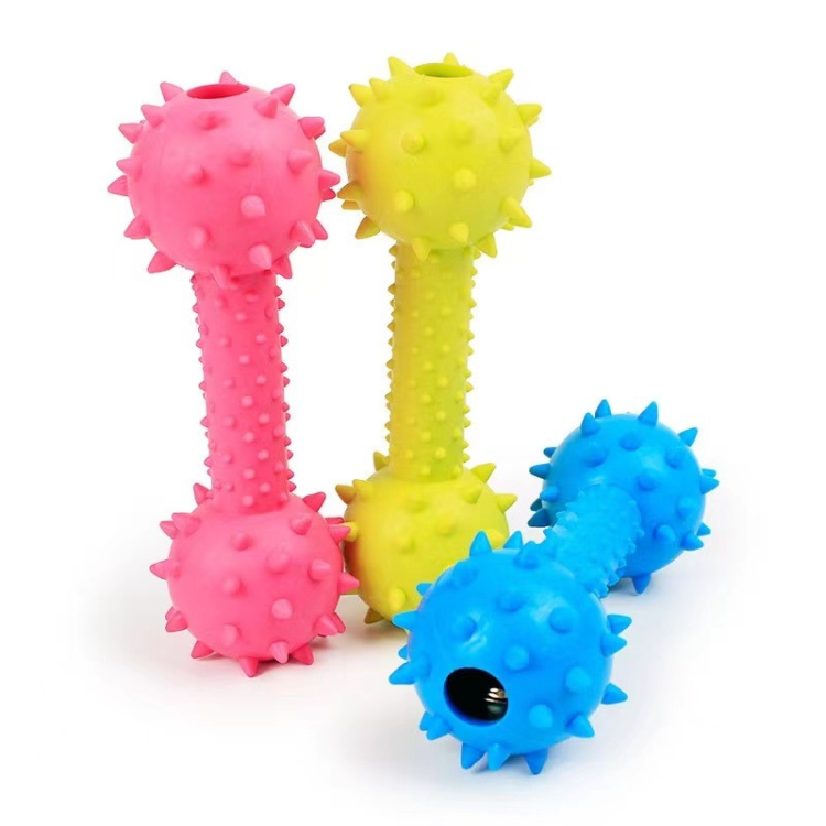 Interactive Rubber Dog Toy with Bell - Durable Chew Fun!