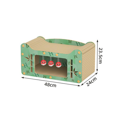 Interactive Cat Toy: Cardboard Tunnel Bed with Bells