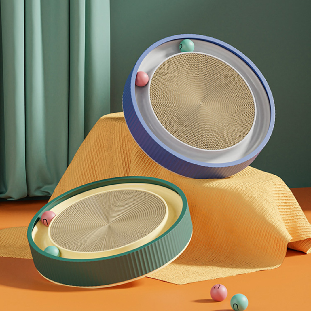 Interactive Cat Toy with Rolling Ball Tracks for Endless Fun