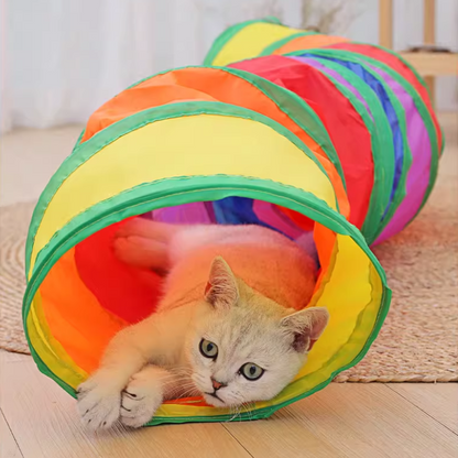 Interactive Foldable Cat Toy Tunnel for Indoor Fun
