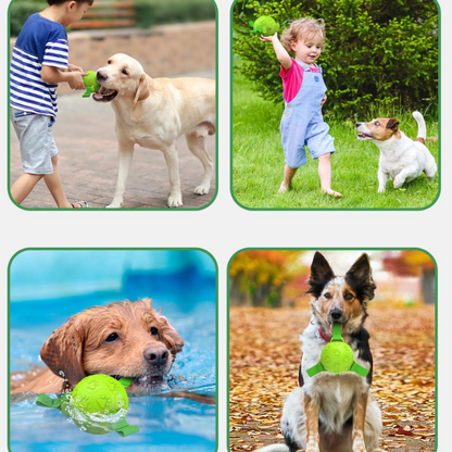 Durable Dog Toy Soccer Balls with Straps for Interactive Play