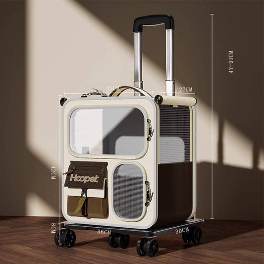 Durable Cat Rolling Backpack Trolley for Easy Travel