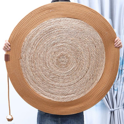 Durable Reed Woven Cat Scratching Mat - Eco-Friendly Pet Accessory