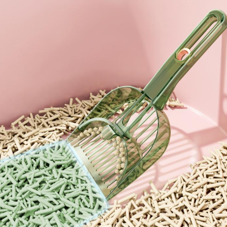 2-in-1 Clear Cat Litter Scoop - Durable & Easy to Use