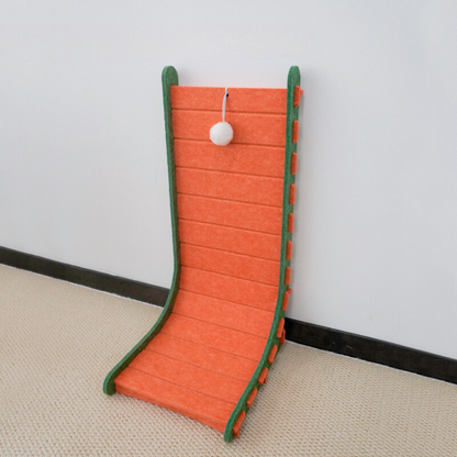 Interactive Wall-Mount Cat Scratching Ramp with Toy
