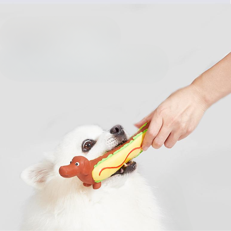 Durable Dachshund Dog Toy with Squeaker - Fun for Playtime!