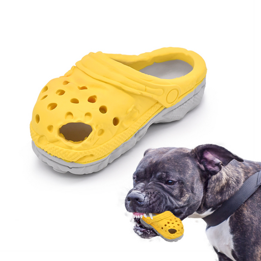 Durable Dog Chew Toys - Fun Rubber Slipper Design