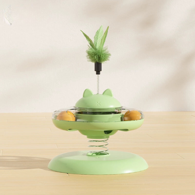 Interactive Cat Toy: Food Leaking Turntable for Fun Play