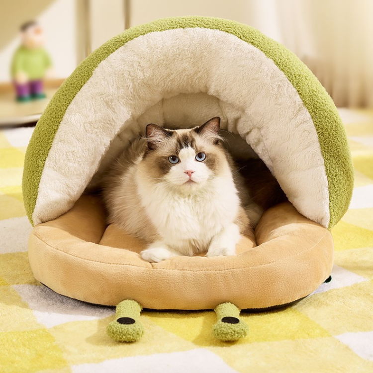 Cozy Snail-Shaped Pet Bed: Soft & Comfortable for Cats & Dogs