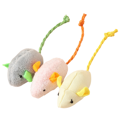 Interactive Plush Cat Toy Mouse - Fun & Durable Playtime!