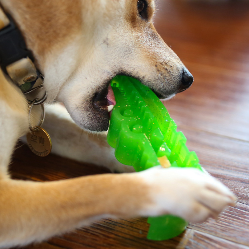 Durable Crocodile Dog Toy for Teething and Chewing Fun
