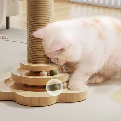 Durable Sisal Cat Scratching Post - Fun Cat Toy for Playtime