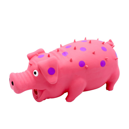 Durable Squeaky Dog Toy - Fun Latex Plush Pig