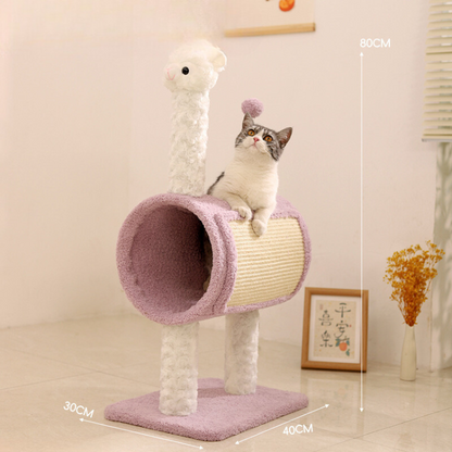 Cozy Cat Scratching Post with Hideout - Durable & Fun!