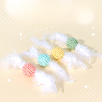 Interactive Cat Toy: Feather Rope with Sound for Endless Fun