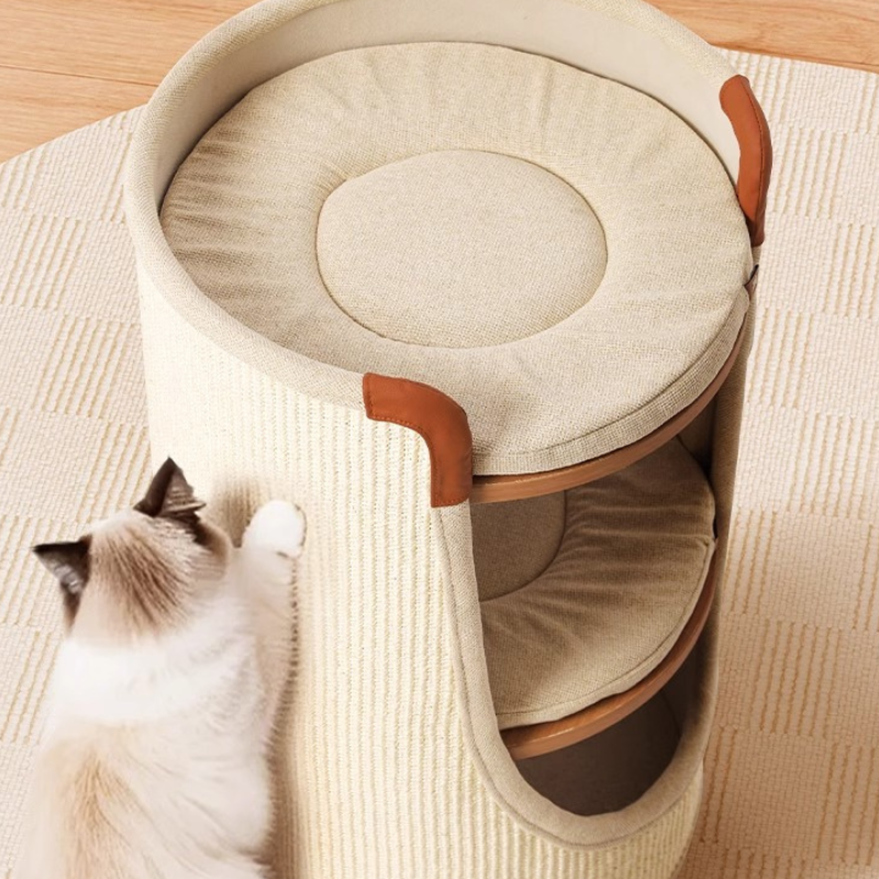 Durable Cat Climbing Frame & Scratching Board for Fun Play