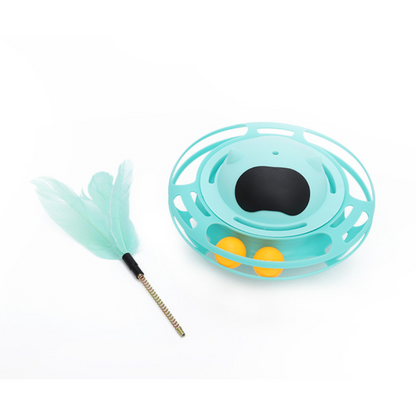 Interactive Cat Toy: Feather Tumbler Ball for Endless Fun