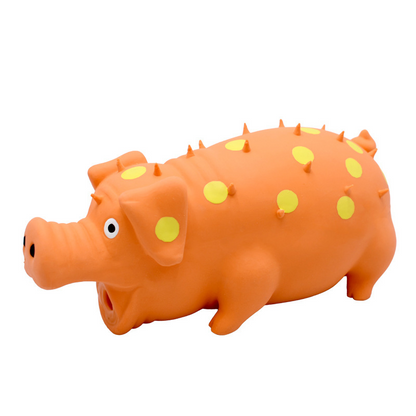 Durable Squeaky Dog Toy - Fun Latex Plush Pig