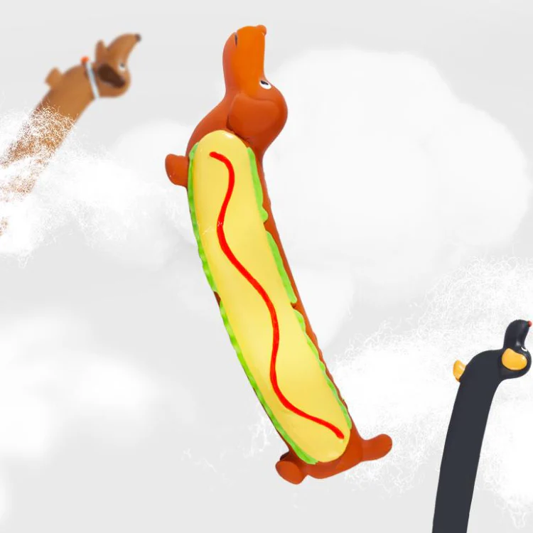 Durable Dachshund Dog Toy with Squeaker - Fun for Playtime!