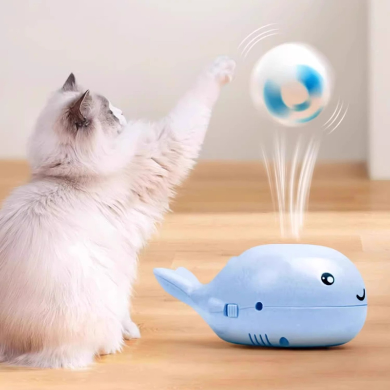 Interactive Whale Cat Toy - Fun Floating Ball for Playtime