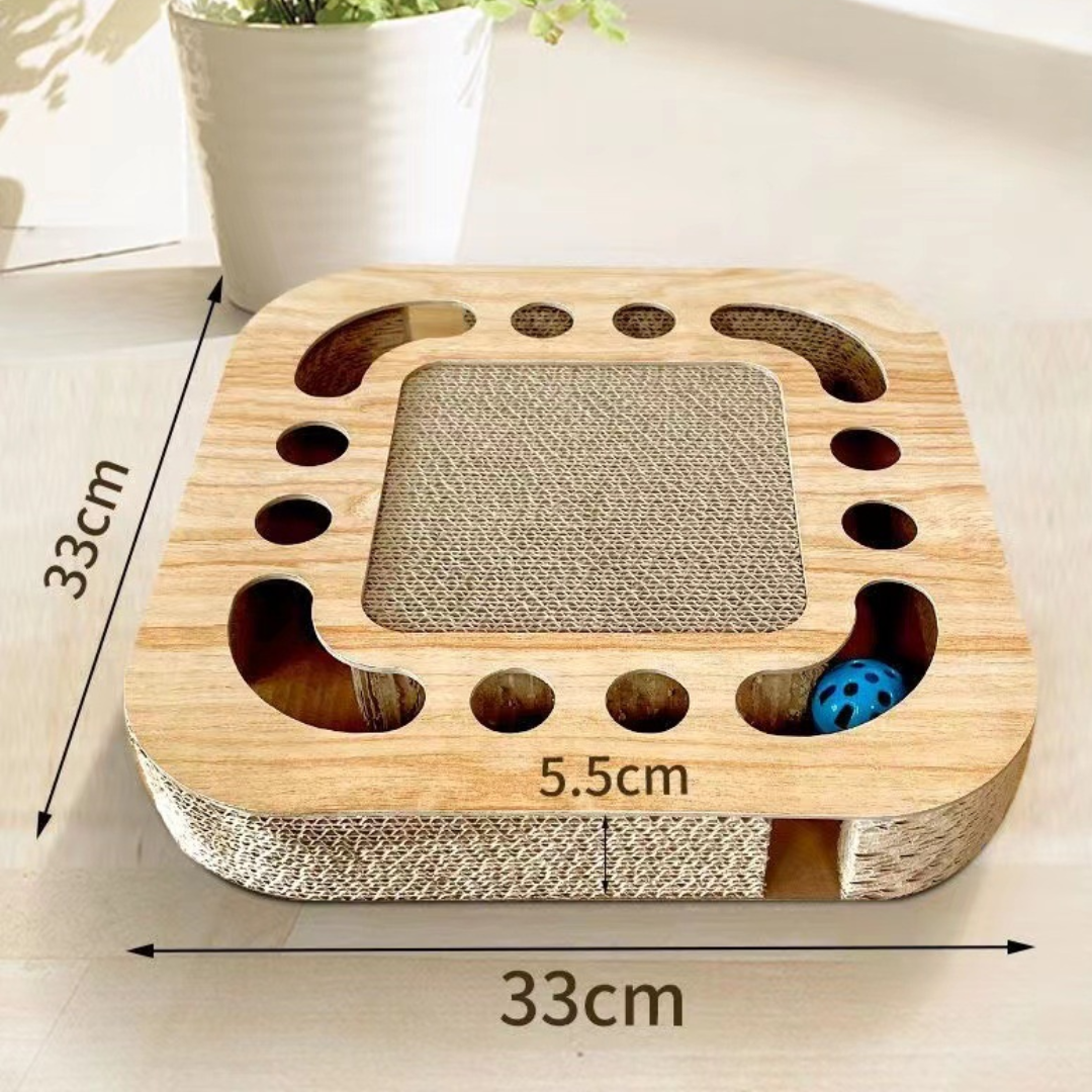 Interactive Cat Toy: Fun Maze & Scratch Cardboard Design