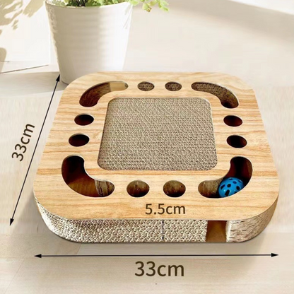 Interactive Cat Toy: Fun Maze & Scratch Cardboard Design