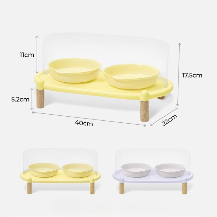 Elevated Anti-Splash Ceramic Cat Bowl for Mess-Free Dining