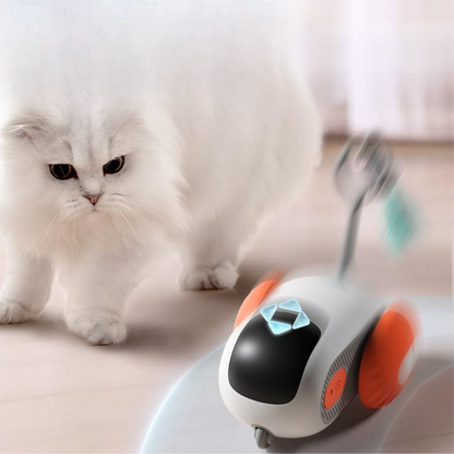 Interactive Electric Racing Car Cat Toy for Endless Fun