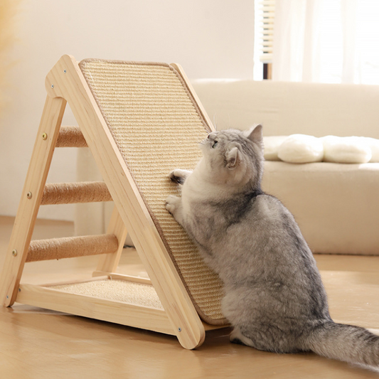 Durable Cat Scratching Post with Climbing Frame & Sisal Mat