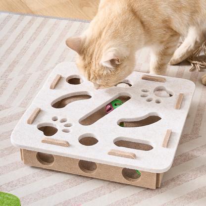 Interactive Felt Cat Toy Maze for Engaging Playtime Fun