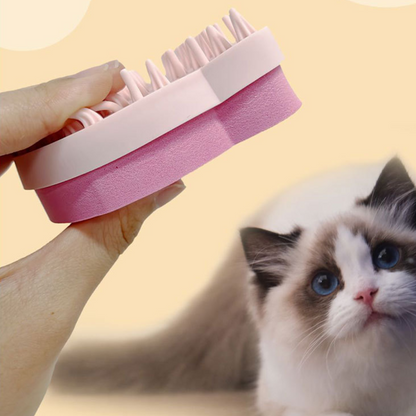 Pet Grooming Tool: Silicone Brush for Easy Hair Removal