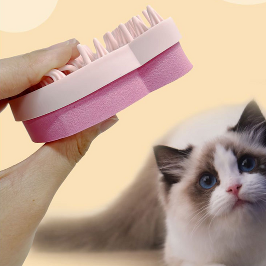 Pet Grooming Tool: Silicone Brush for Easy Hair Removal
